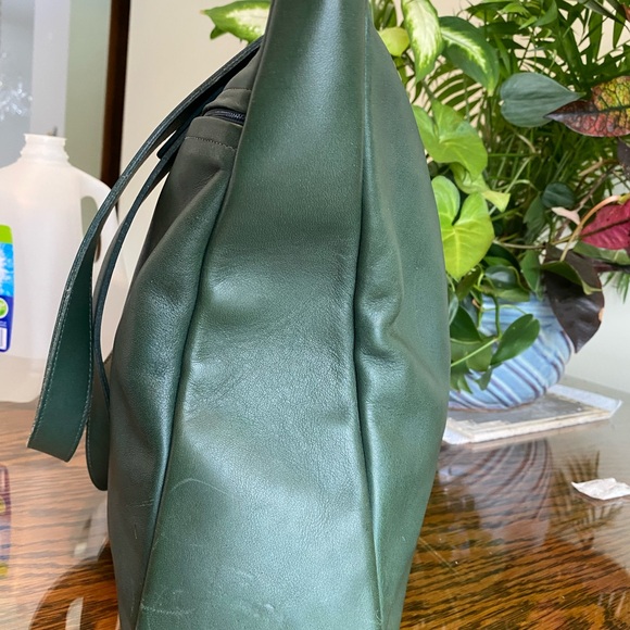 Coach Manhattan Park Tote 4129 Bottle Green Rare made USA *Flaws* READ - Picture 5 of 16